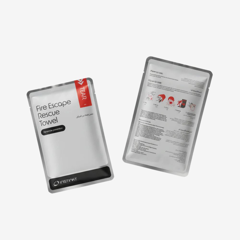 Fire Escape Rescue Towel Mask – 2-Piece Pack